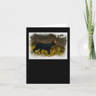Tarjeta Pegatina de película de animación de flujo de gato