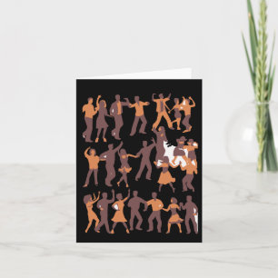 Tarjeta Pegatina de personas bailarinas