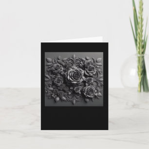 Tarjeta Pegatina de Rosas Negras 3D #13