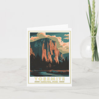 Tarjeta Pegatina del Parque Nacional Yosemite