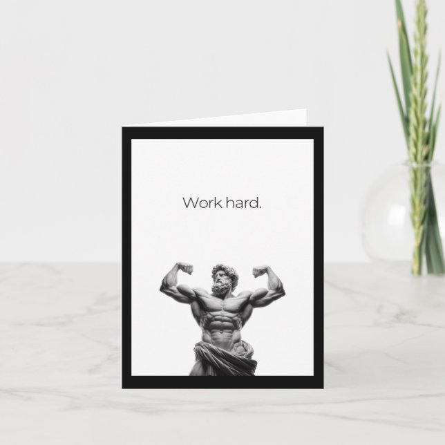 Tarjeta Pegatina duro de trabajo1 (Anverso)