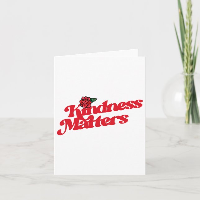 Tarjeta Pegatina Rosa De Kindness (Anverso)