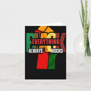 Tarjeta Pegatina "Todo Siempre Rock" Negro