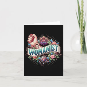 Tarjeta Pegatina Womanista