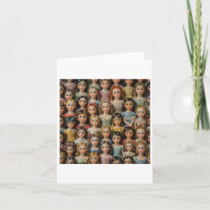 Tarjeta Pegatinas de muñecas antiguas 
