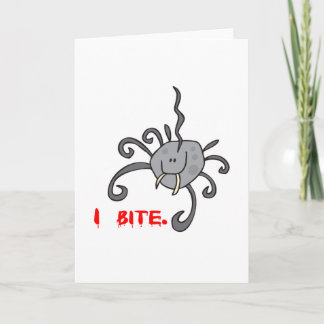 Tarjeta pego una araña linda