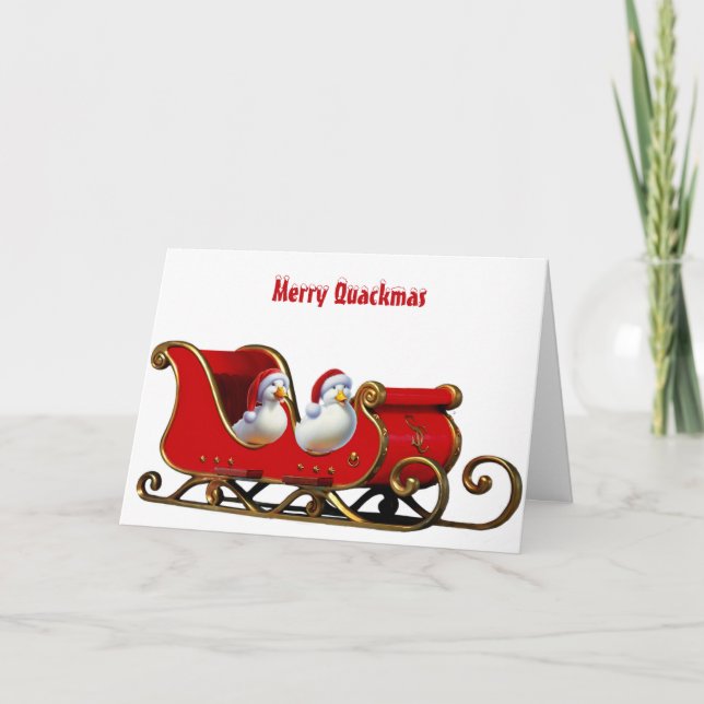 Tarjeta Pekin Ducks Christmas (Anverso)