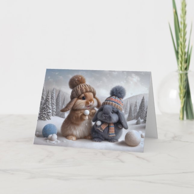 Tarjeta Pelea de bolas de nieve (Anverso)