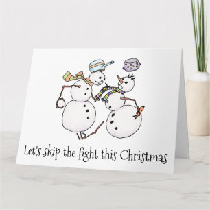 Tarjeta Pelea de muñeco de nieve