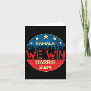 Tarjeta Peleamos Ganamos 2024 Kamala Harris Por Preside Es