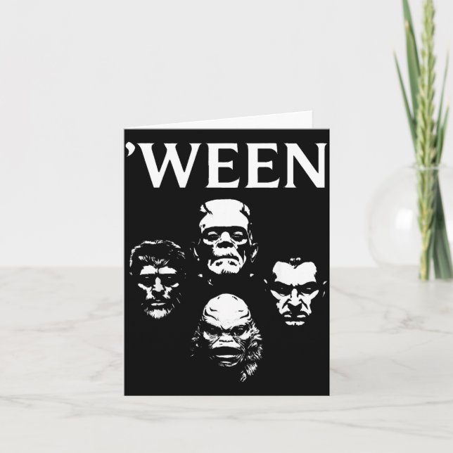 Tarjeta Película de terror Halloween Clic Disfraz de monst (Anverso)
