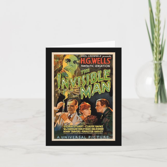 Tarjeta Película de terror retro Monstruos Halloween (Anverso)