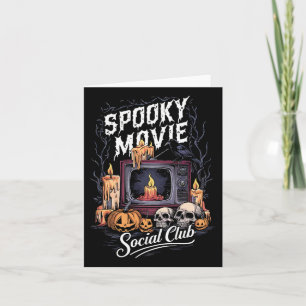 Tarjeta Película Social Club Vintage Tv Halloween Horror A