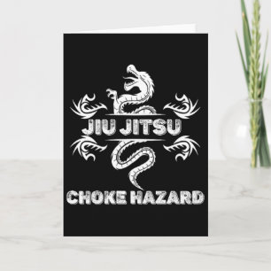 Tarjeta Peligro de asfixia por Jiu Jitsu Karate Boxeo Muay