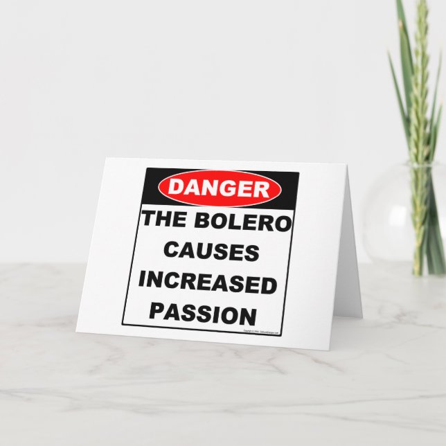 Tarjeta Peligros del bolero Notecard (Anverso)