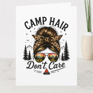 Tarjeta Pelo de campamento no importa Moño desordenado div