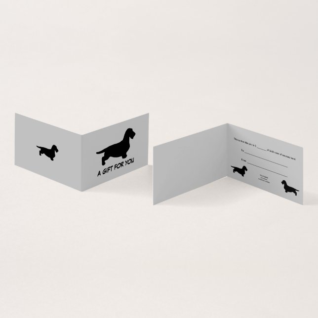 Tarjeta Pelo duro de Dachshund - Silhouette 1 (Interior y exterior)