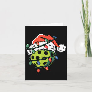 Tarjeta Pelota de pelotas Santa Hat Xmas Navidades diverti