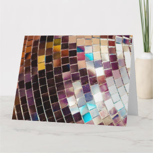 Tarjeta Pelota disco espejo