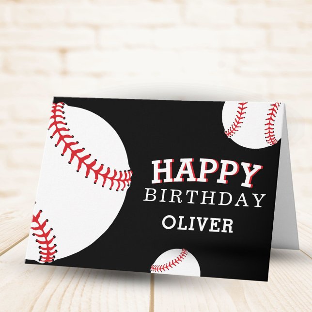 Tarjeta Pelotas de Béisbol Deportes Feliz Cumpleaños Niños (Subido por el creador)