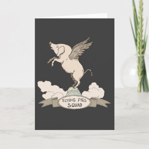 Tarjeta Pelotón de los cerdos del vuelo