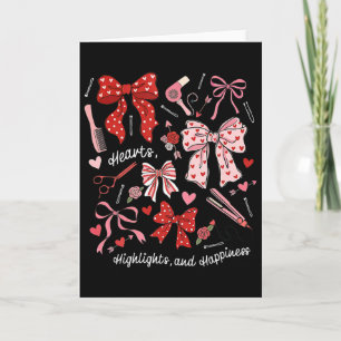Tarjeta Peluquera de lazo coqueta Día de San Valentín Esti