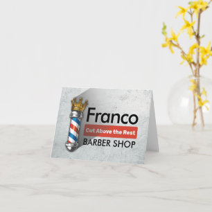 Tarjeta Peluquería de peluquería Salón de pelo del Rey Cor