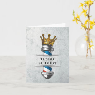 Tarjeta Peluquería de peluquería Salón de pelo del Rey Cor