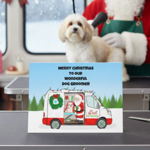 Tarjeta Peluquería Móvil para Mascotas Navidad