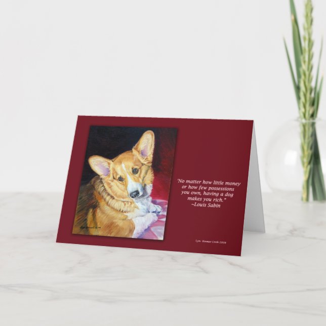 Tarjeta Pembroke Welsh Corgi (Anverso)