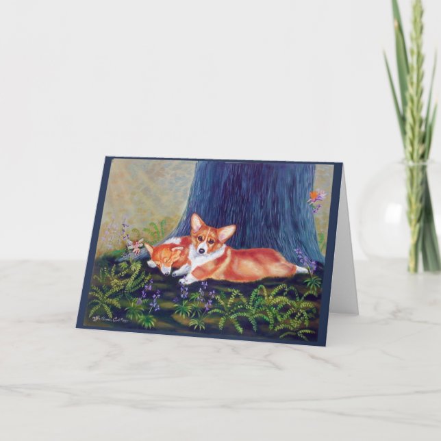 Tarjeta Pembroke Welsh Corgi (Anverso)