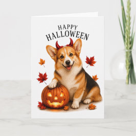 Tarjeta Pembroke Welsh Corgi Perro Diablo