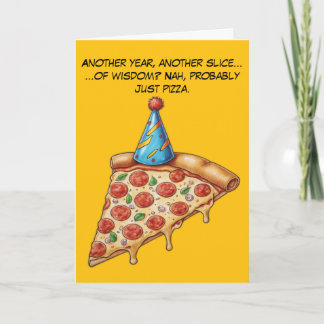Tarjeta Pendiente de cumpleaños con humor extra de queso