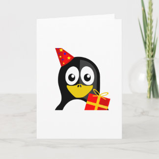 Tarjeta Penguin de cumpleaños