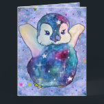 Tarjeta Penguin named Button<br><div class="desc">The Lucky Charms they are a group of very lucky and cute Friends of Animals with beautiful and colorful patterns spreading luck as they go along the road of happy life journey. Hi I'm a Penguin from the universe of luck and my name is Button just like the lucky button...</div>