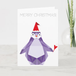 Tarjeta Penguin para navidades