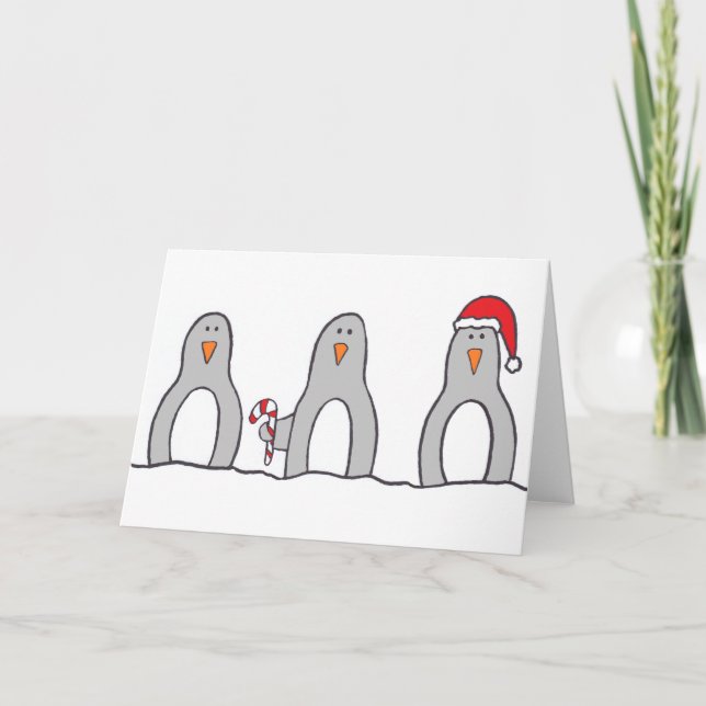 Tarjeta "Penguin Trio" (Anverso)