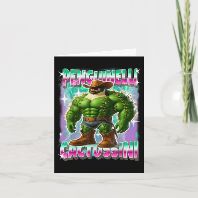 Tarjeta Penguinelli-cactussini Italiano-Brainrot Penguin C (Anverso)