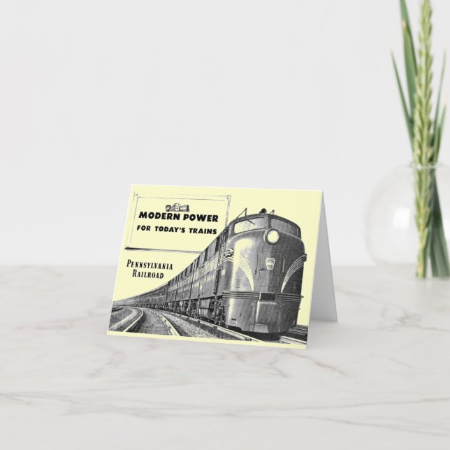 Tarjeta Pennsylvania Railroad Modern Train Power Note Card (Anverso)
