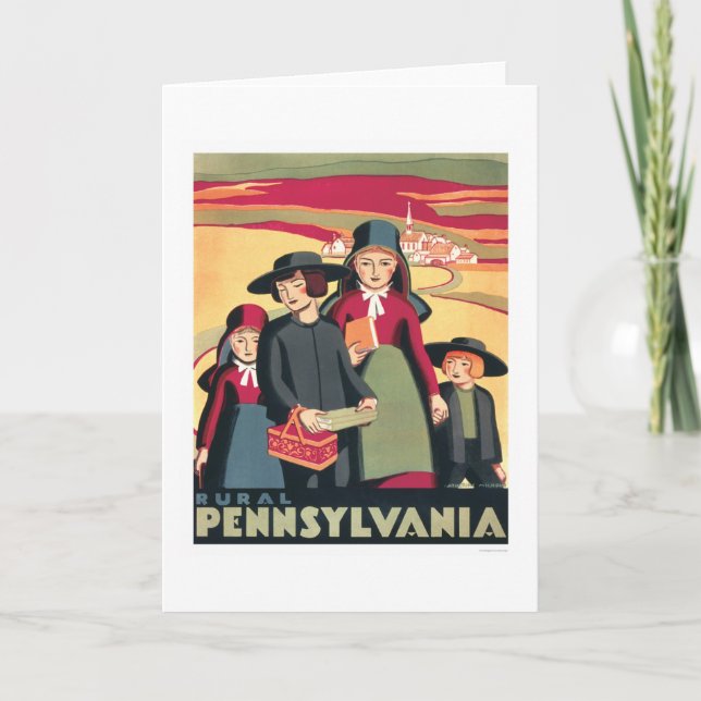 Tarjeta Pennsylvania rural Amish WPA 1939 (Anverso)