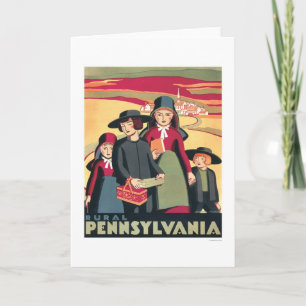 Tarjeta Pennsylvania rural Amish WPA 1939