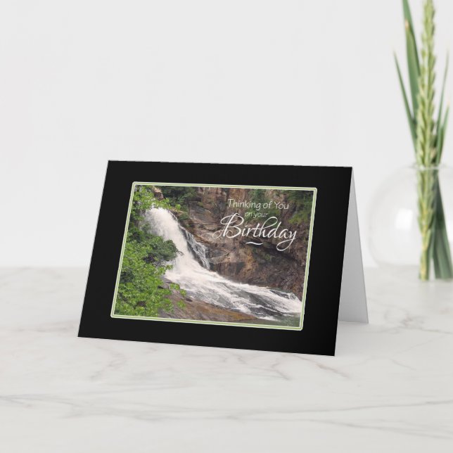 Tarjeta Pensamiento de cumpleaños de tu cascada (Anverso)