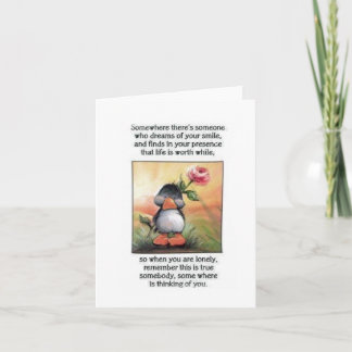 Tarjeta pensamiento en usted