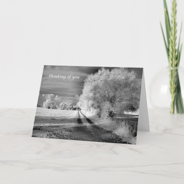 Tarjeta Pensamiento en usted a través del árbol y del (Anverso)