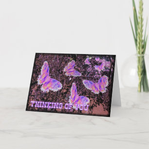 Tarjeta Pensamiento en usted mariposas