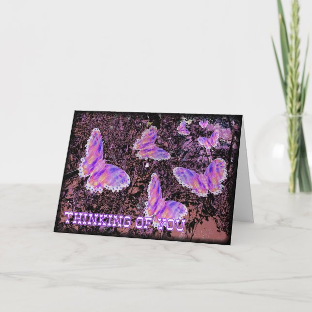 Tarjeta Pensamiento en usted mariposas (Anverso)
