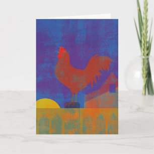 Tarjeta Pensamiento en usted pintura del gallo