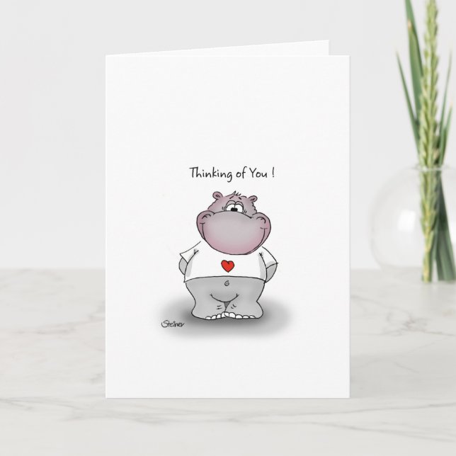 Tarjeta ¡Pensamiento en usted! Regalo lindo para su uno (Anverso)