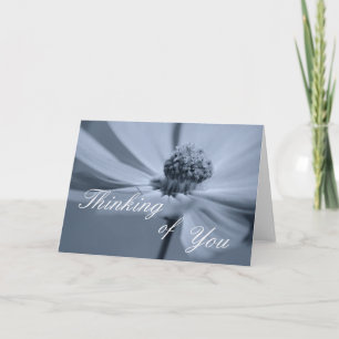 Tarjeta Pensamiento floral azul de ti