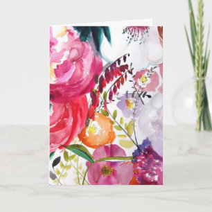 Tarjeta Pensamiento floral para ti